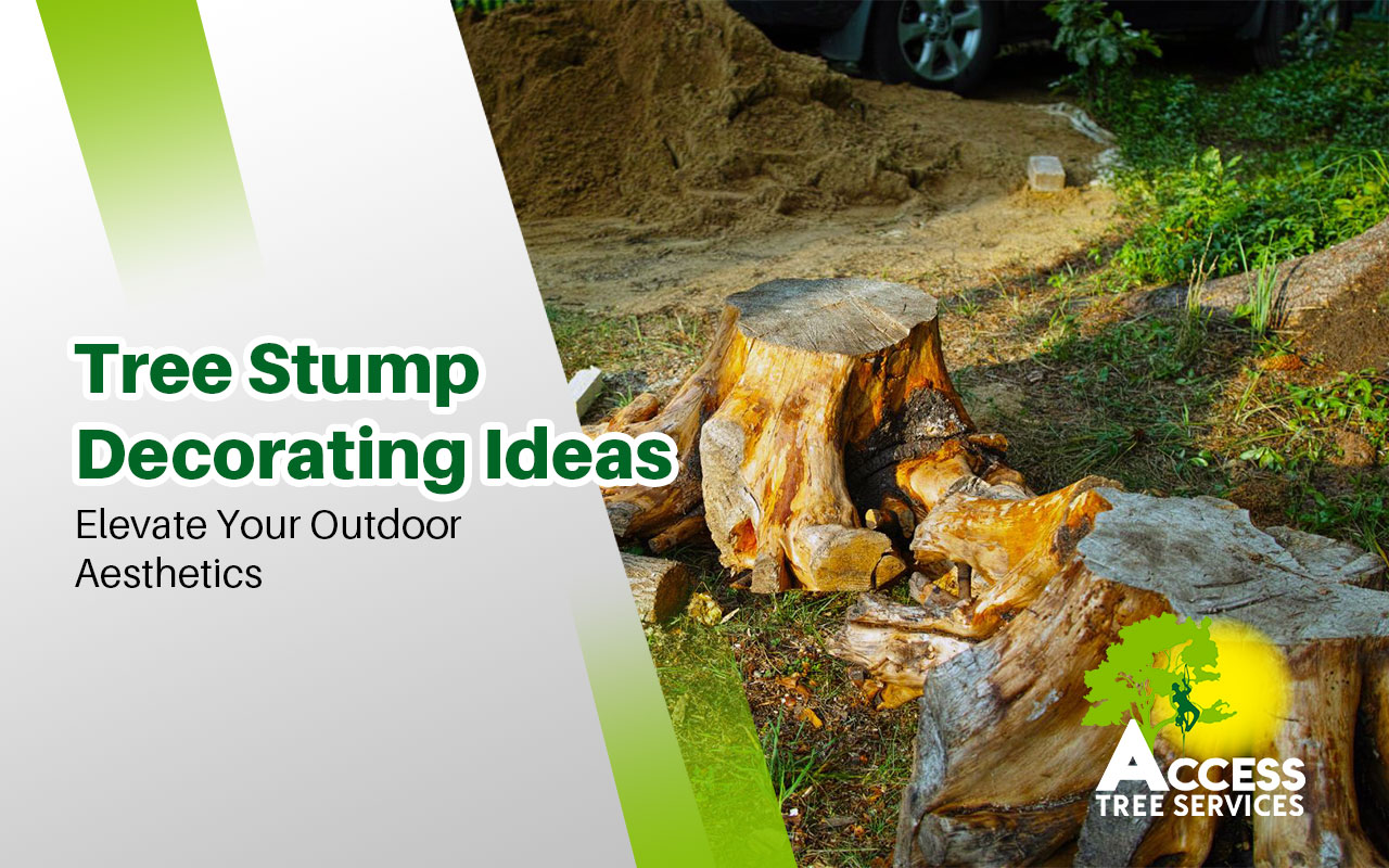 Tree Stump Decorating Ideas